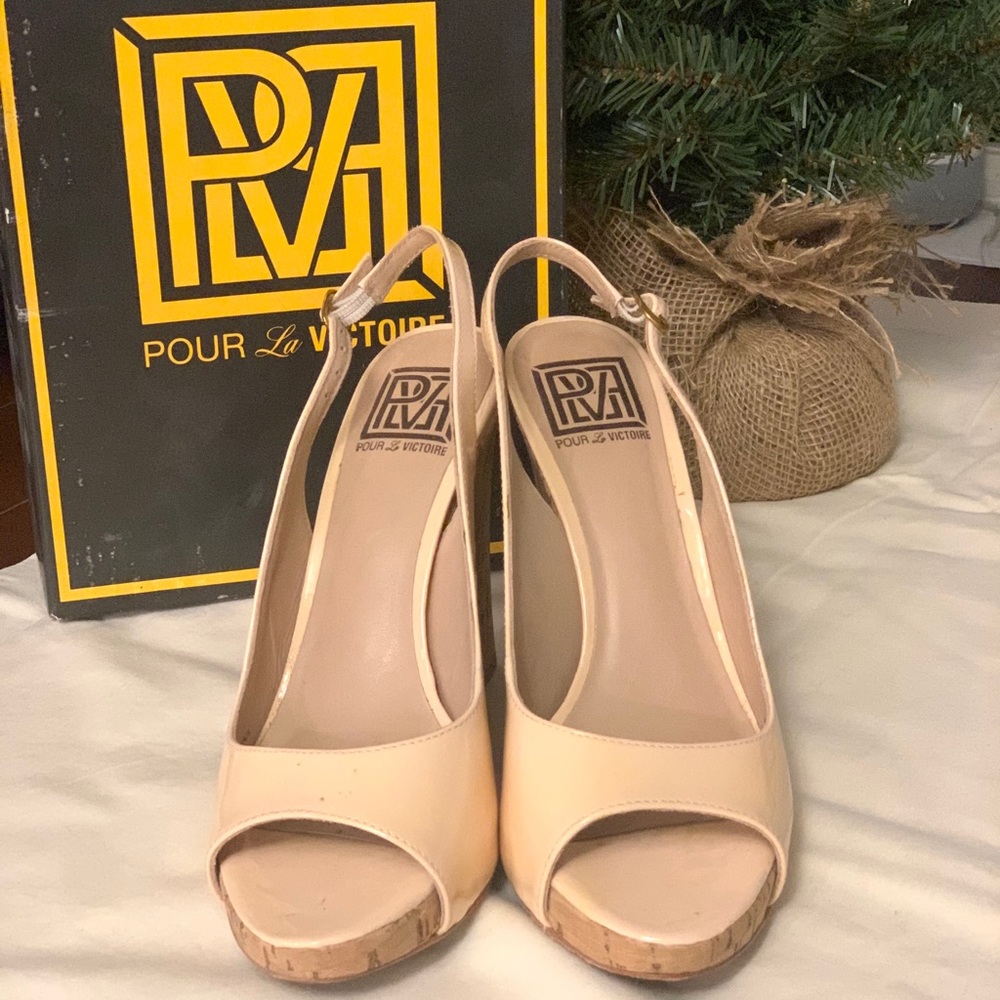 Pour La Victoire Catina Slingback Wedge Sandal